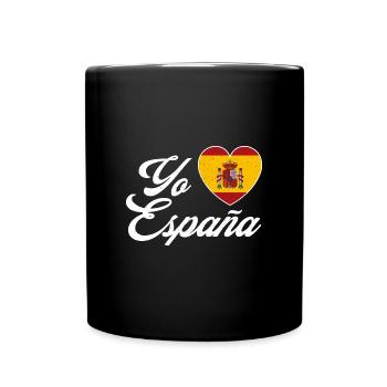 Spanien Spanische Sprache Erbe Madrid Flagge - Tasse einfarbig - Schwarz - Vorne