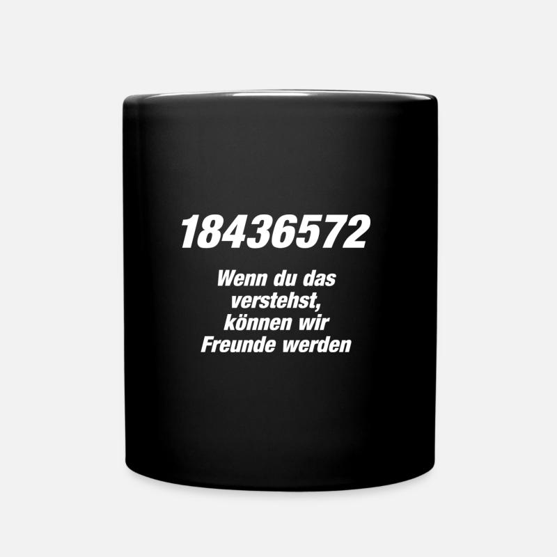 Zuendfolge V8 weiss - Tasse einfarbig - Schwarz
