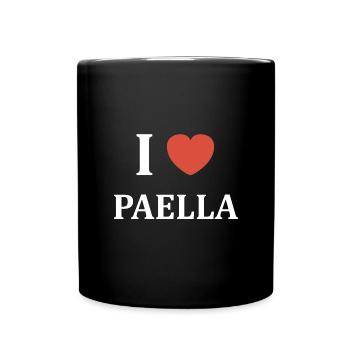 i love Paella - Mug uni - noir - Devant