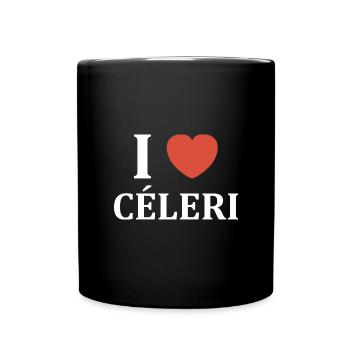 i love céleri - Mug uni - noir - Devant