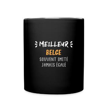 Souvent imité jamais égalé meilleur belge - Mug uni - noir - Devant