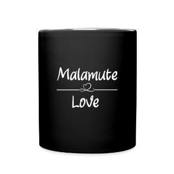 Malamute Love - Tasse einfarbig - Schwarz - Vorne