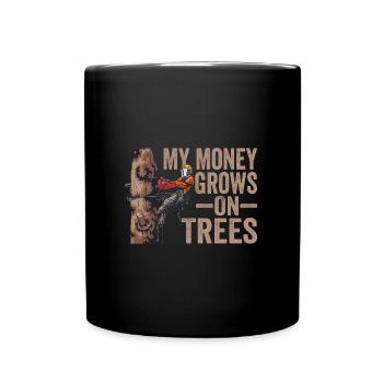 Motorsäge My Money Grows On Trees Holzfäller - Tasse einfarbig - Schwarz - Vorne
