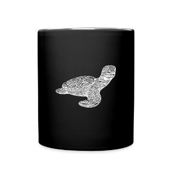 Elegant vintage turtle - Full Colour Mug - black - Front