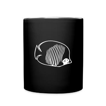 Vintage ButterflyFish - ButterflyFish Fan - Full Colour Mug - black - Front