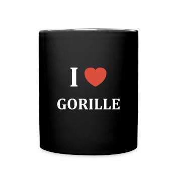 i love Gorille - Mug uni - noir - Devant