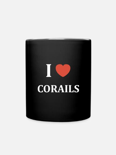 i love Corails - Mug uni - noir