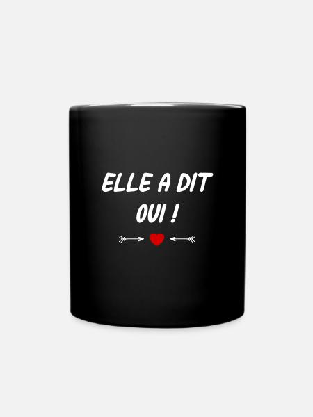 Elle a dit oui - Mug uni - noir