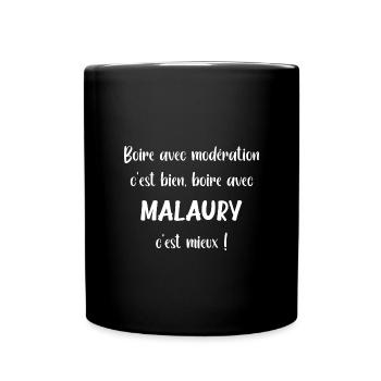Boire avec Malaury - Mug uni - noir - Devant
