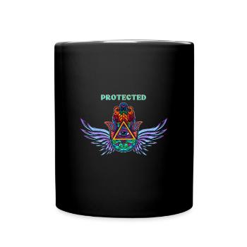 Yoga Meditation Lehrer Hamsa Hand Eye Symbol - Tasse einfarbig - Schwarz - Vorne
