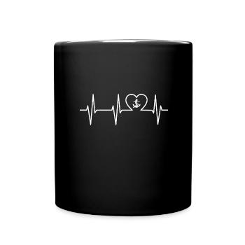 Hamburg - Tasse einfarbig - Schwarz - Vorne
