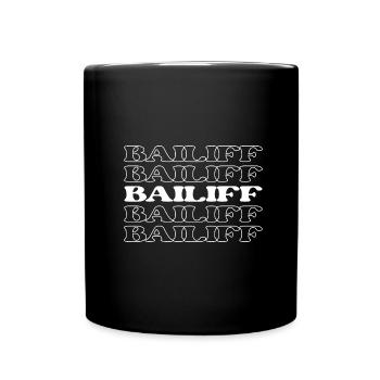 Huissier, Huissier, Shérif, Marshall, Officier de justice, Constable - Mug uni - noir - Devant