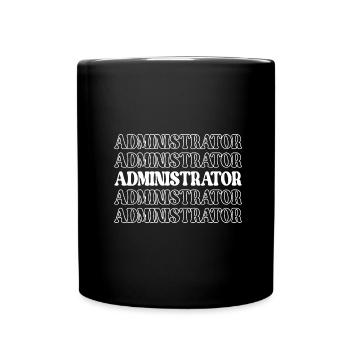 Administrator Manager Leader Head Director - Tasse einfarbig - Schwarz - Vorne