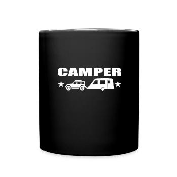 Camping - Tasse einfarbig - Schwarz - Vorne