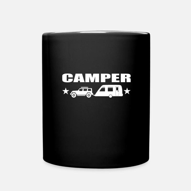 Camping - Tasse einfarbig - Schwarz
