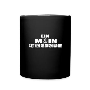 Moin - Tasse einfarbig - Schwarz - Vorne
