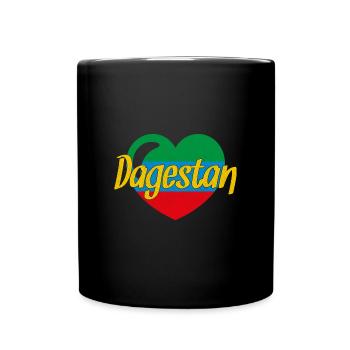 Dagestan Papakha Adler Flagge Herkunft Reise - Tasse einfarbig - Schwarz - Vorne