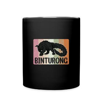 Binturong Zoologie Bärenkatze Natur Biologie - Tasse einfarbig - Schwarz - Vorne