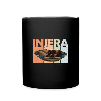 National Äthiopische Küche Brot Backen Injera - Tasse einfarbig - Schwarz - Vorne