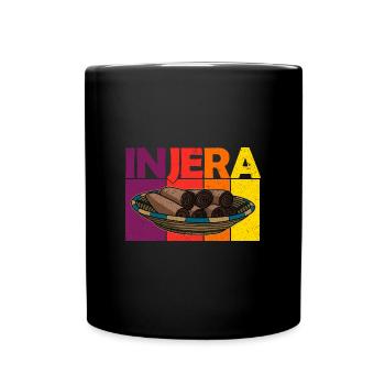 National Äthiopische Küche Brot Backen Injera - Tasse einfarbig - Schwarz - Vorne