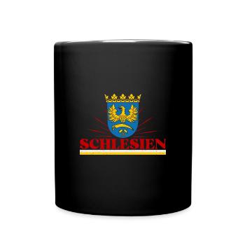 Oberschlesien Schlesisch Deutschland Flagge - Tasse einfarbig - Schwarz - Vorne