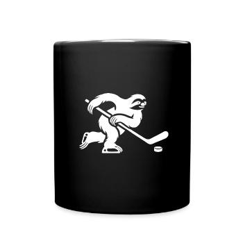 Joueur de hockey sur glace paresseux Club de hockey sur glace Hockey - Mug uni - noir - Devant