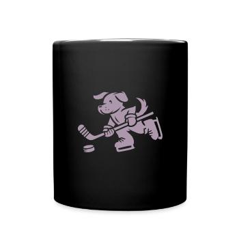 Hund Silhouette Golden Retriever Labrador - Tasse einfarbig - Schwarz - Vorne