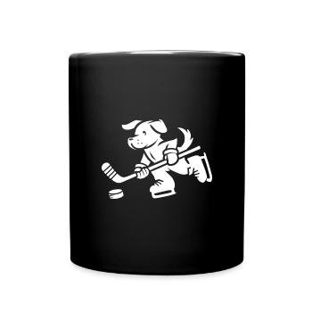 Hund Silhouette Golden Retriever Labrador - Tasse einfarbig - Schwarz - Vorne