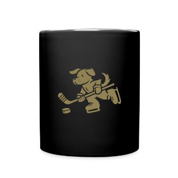 Hund Silhouette Golden Retriever Labrador - Tasse einfarbig - Schwarz - Vorne