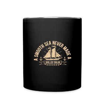 SAILING WITH THE SAILBOAT SAIL - Full Colour Mug - black - Front