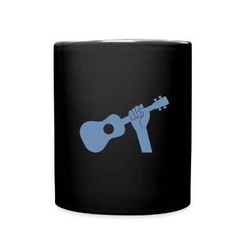 Musik Ukulele Arm Heavy Metal Rocker - Tasse einfarbig - Schwarz - Vorne