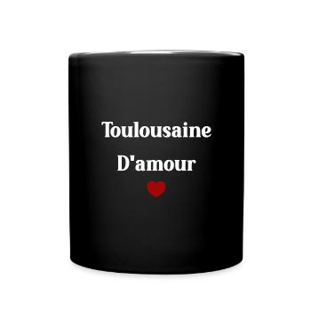 toulousaine d'amour - Mug uni - noir - Devant