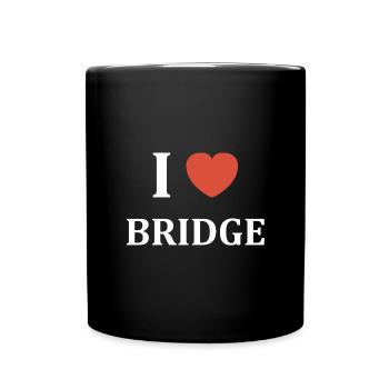 i love Bridge - Mug uni - noir - Devant
