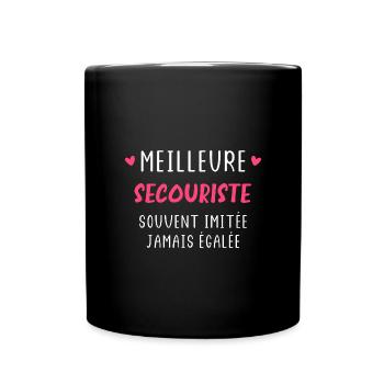 Meilleure secouriste souvent imitée jamais égalée - Mug uni - noir - Devant