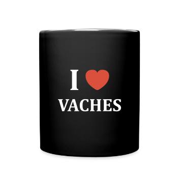 i love vaches - Mug uni - noir - Devant