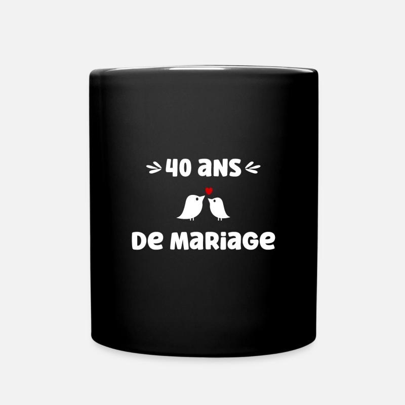 40 ans de mariage - Mug uni - noir