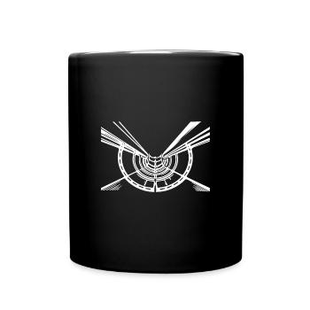 Geometric Lines Hull Circle View - Full Colour Mug - black - Front
