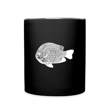 Vintage Preußenfisch - Preußenfisch Fan - Tasse einfarbig - Schwarz - Vorne