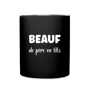 beauf de pere en fils - Mug uni - noir - Devant