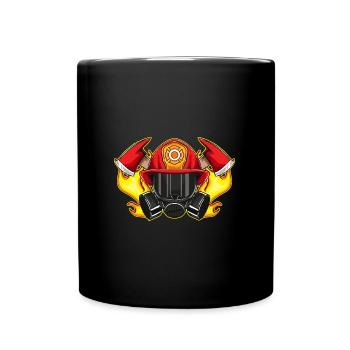 Firefighter Fire Fighter Fireman - Full Colour Mug - black - Front