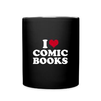 I Love Comic Books - Tasse einfarbig - Schwarz - Vorne