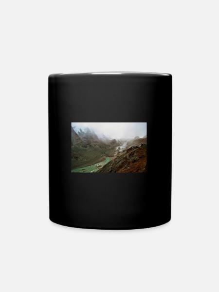 Berge Gletscher - Tasse einfarbig - Schwarz
