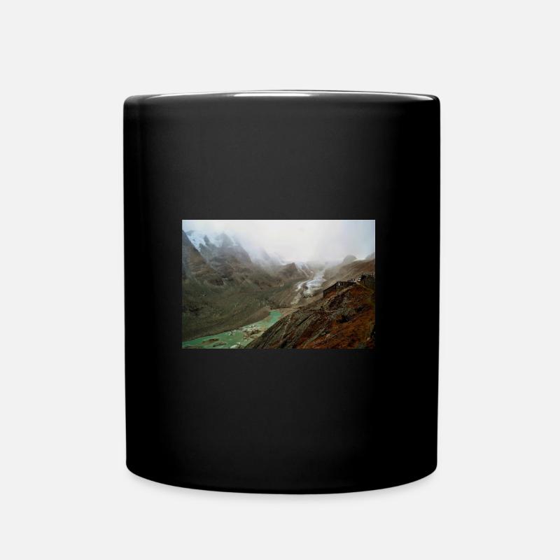 Berge Gletscher - Tasse einfarbig - Schwarz