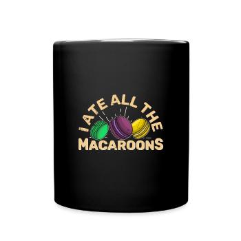 Konditorei Kekse Backen Italien Makronen - Tasse einfarbig - Schwarz - Vorne