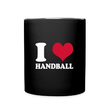 Joueur de handball J’aime le handball Jeu de handball - Mug uni - noir - Devant
