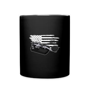 Morse Mortar Radio Radio Technician Hobby Ham - Full Colour Mug - black - Front