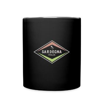 Sardaigne Italie Vacances Voyage Île Drapeau - Mug uni - noir - Devant