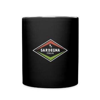 Sardaigne Italie Vacances Voyage Île Drapeau - Mug uni - noir - Devant