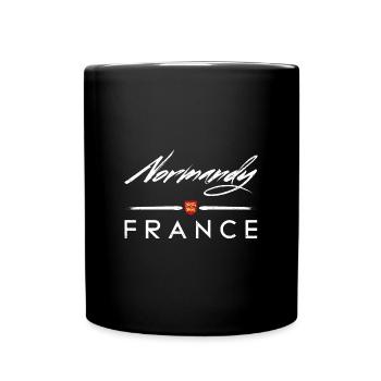 Normandie Urlaub Frankreich Strand Normannisch - Tasse einfarbig - Schwarz - Vorne