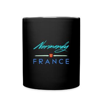 Normandie Urlaub Frankreich Strand Normannisch - Tasse einfarbig - Schwarz - Vorne